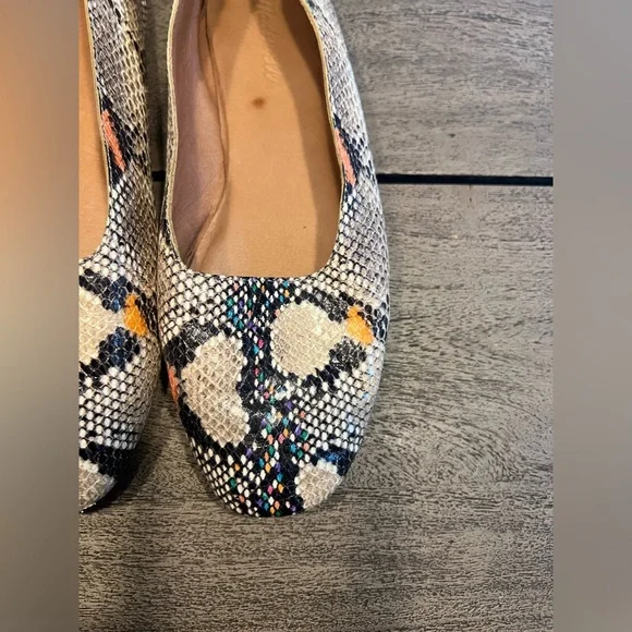 Madewell The Cory D-Orsay Flat Snake Embossed Leather Women’s Size 9 
Slip On - Picture 4 of 11
